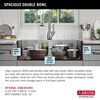 33&rdquo; Workstation&nbsp;Drop-In Top Mount&nbsp;Double&nbsp;Bowl&nbsp;16 Gauge Stainless Steel&nbsp;Kitchen Sink&nbsp;with&nbsp;WorkFlow&trade; Ledge and Accessories