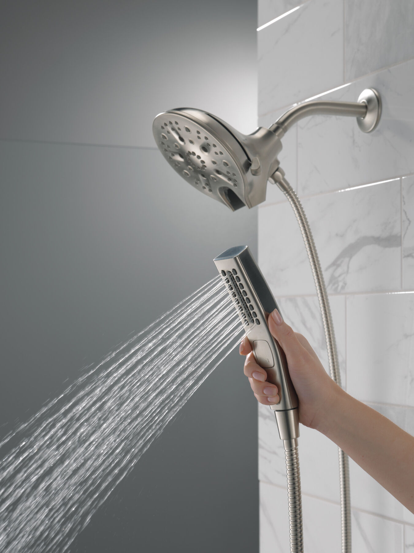 In2ition&reg; H<sub>2</sub>Okinetic&reg; 5-Setting Two-in-One Shower (Recertified)