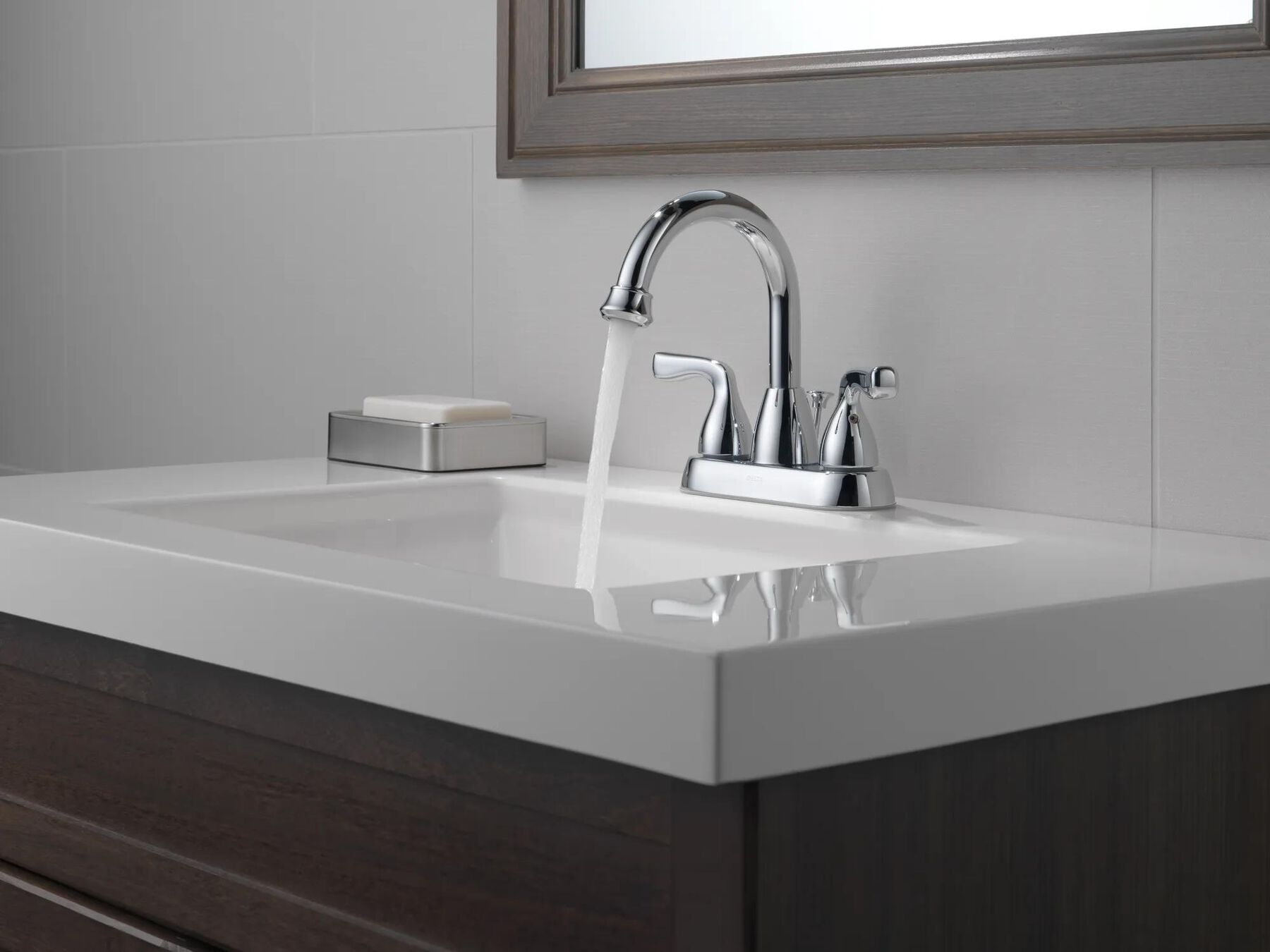 Two Handle Centerset Bathroom Faucet (Recertified)