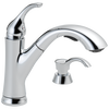 Single Handle Pull-Out Kitchen Faucet with Soap Dispenser (Recertified)