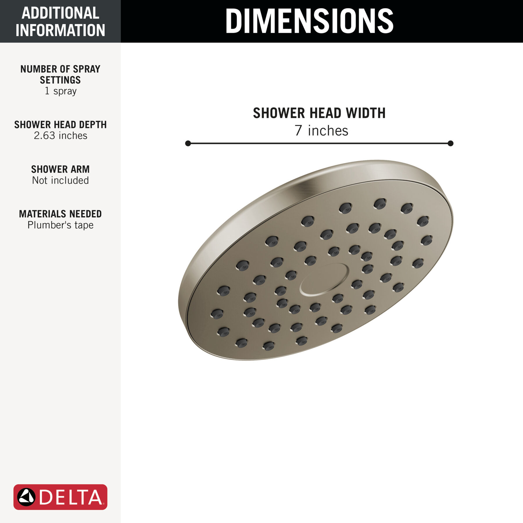 PivotPro&trade; Raincan Shower Head