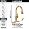Single Handle Kitchen Pull-Down Faucet w/ Soap Dispenser