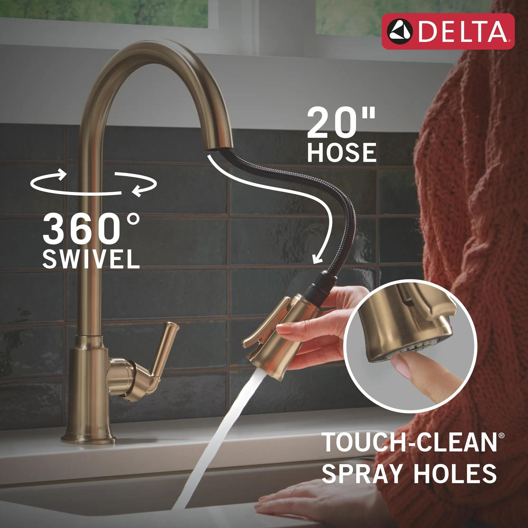 Single Handle Kitchen Pull-Down Faucet