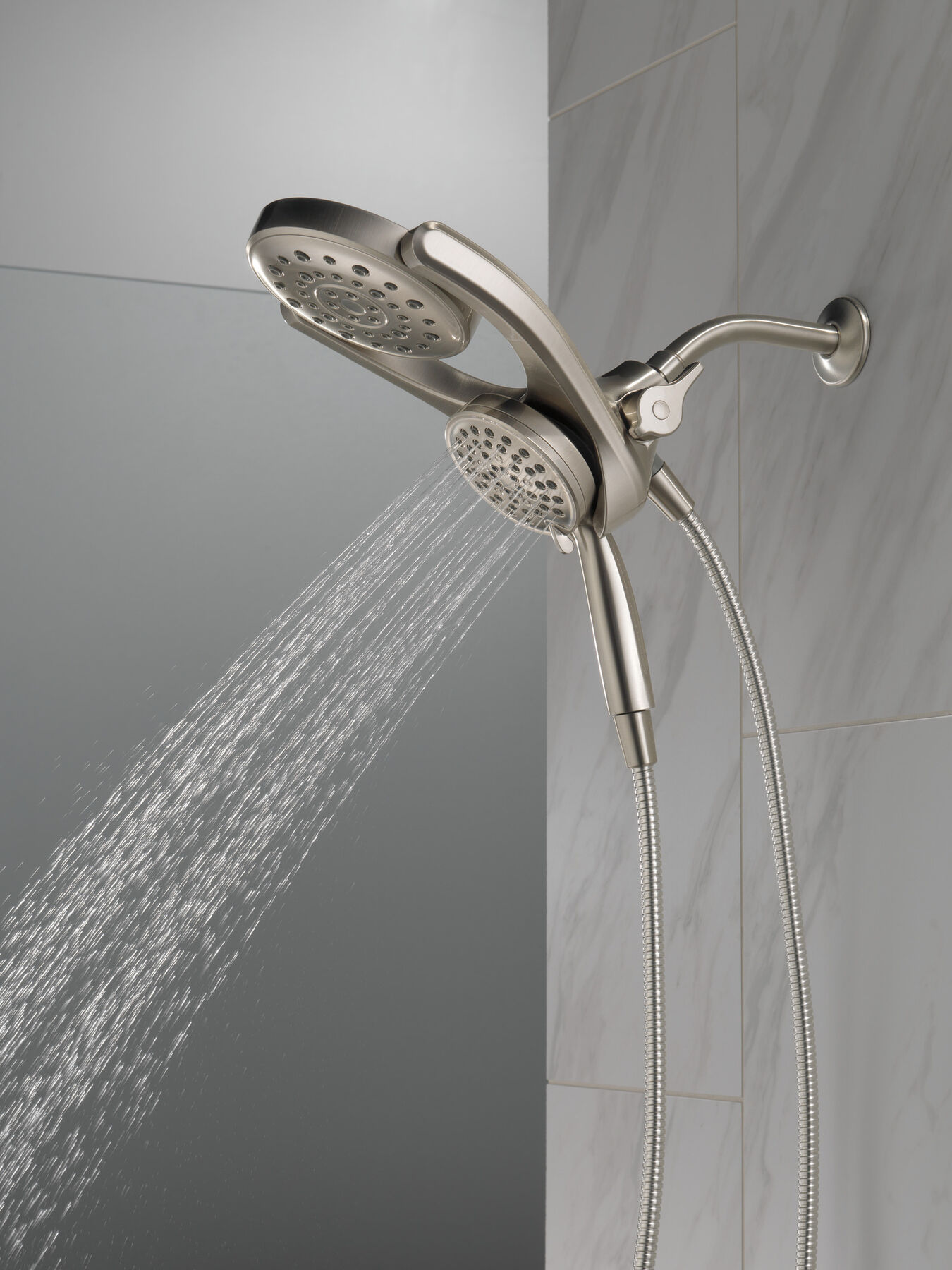 HydroRain&reg; 4-Setting Two-in-One Shower Head