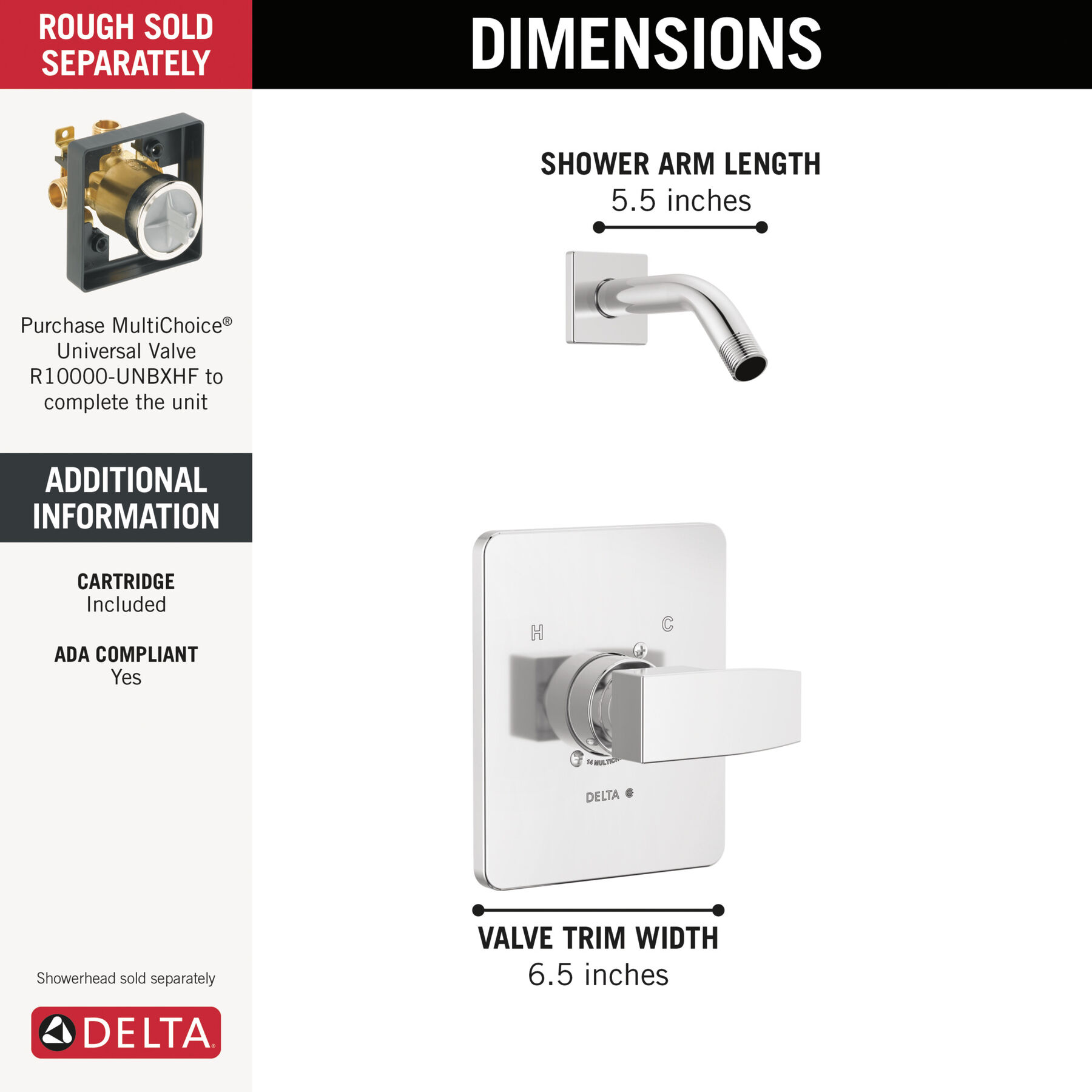 Monitor 14 Series Shower Trim - Less Head