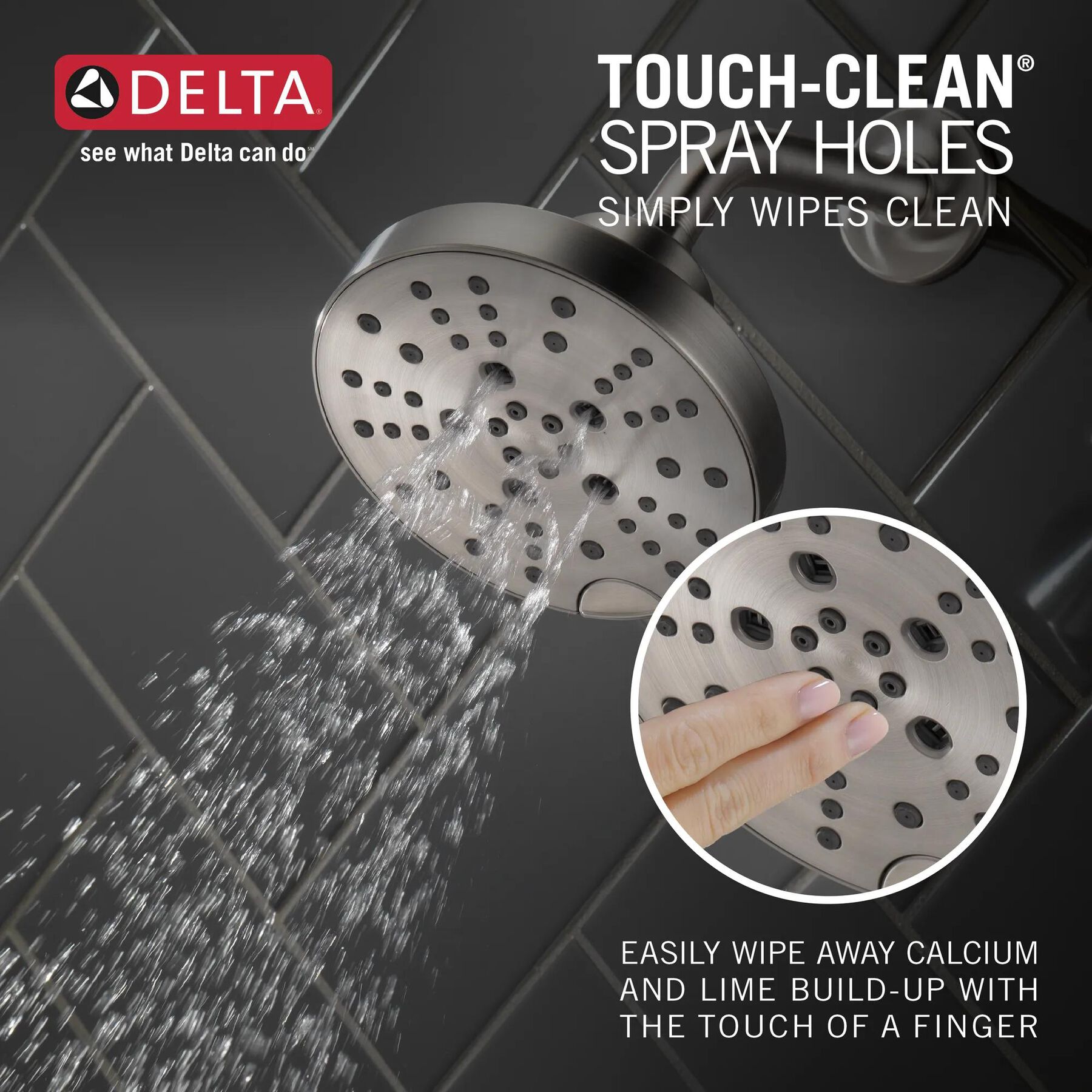 H<sub>2</sub>Okinetic&reg; 5-Setting Contemporary Raincan Shower Head (Recertified)