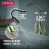 Two Handle Pull-Down Bridge Kitchen Faucet (Recertified)