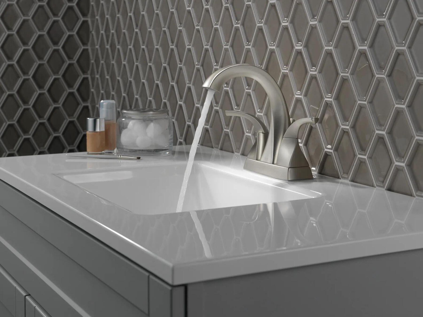 Two Handle Centerset Bathroom Faucet