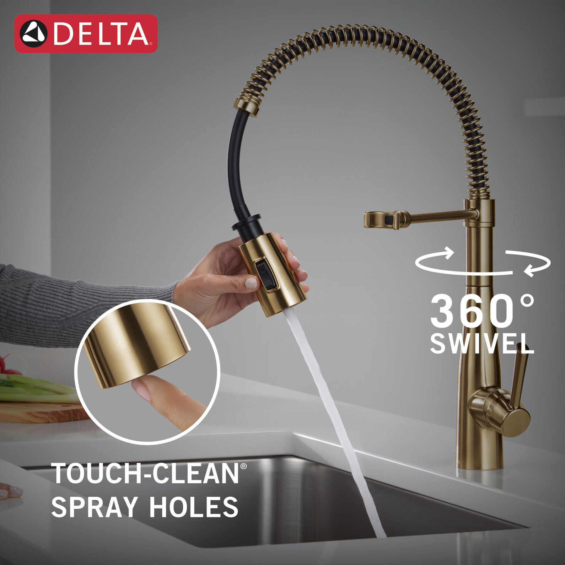 Spring Kitchen Single Handle with Soap Dispenser Bundle