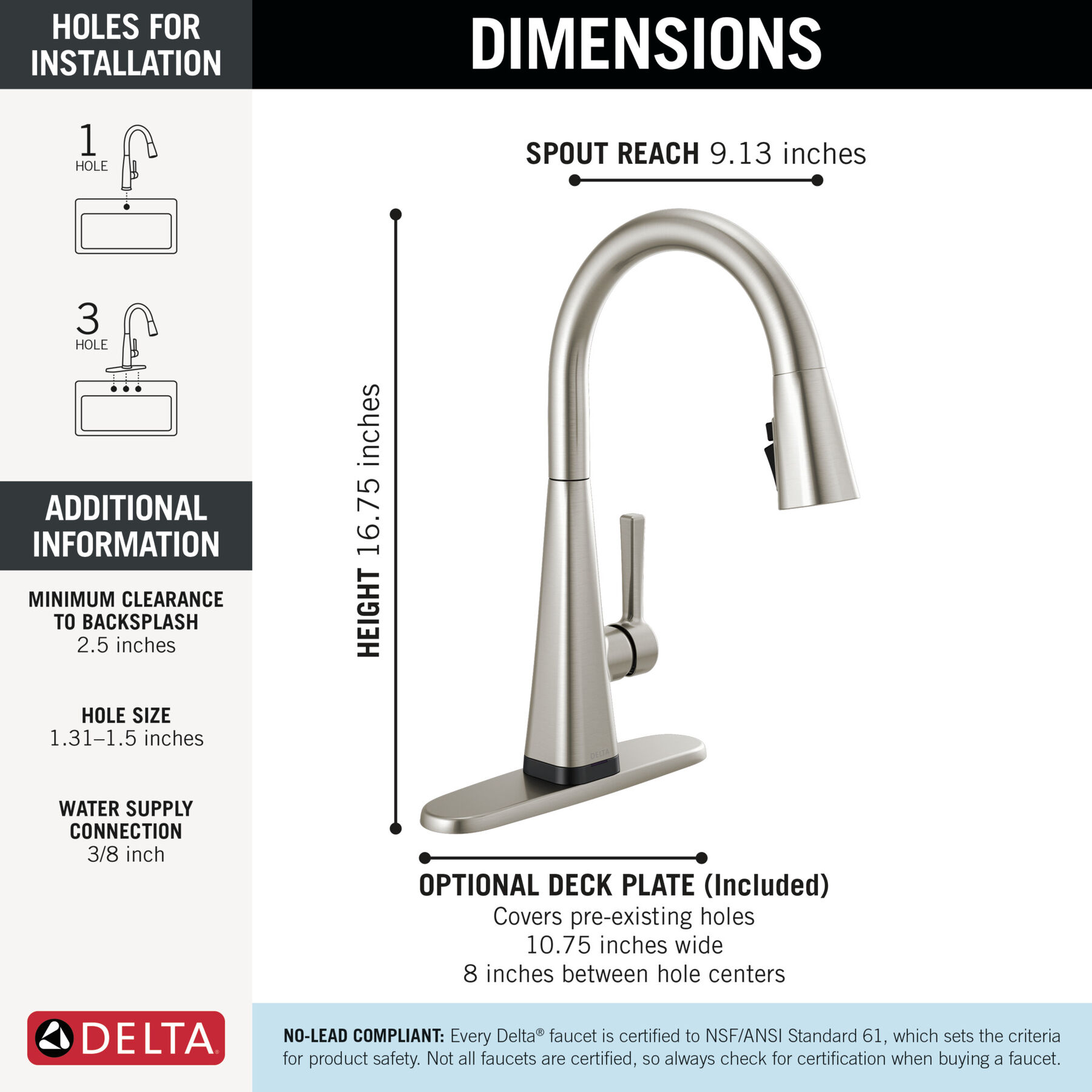 Single-Handle Pull-Down Kitchen Faucet with Touch<sub>2</sub>O&reg; Technology