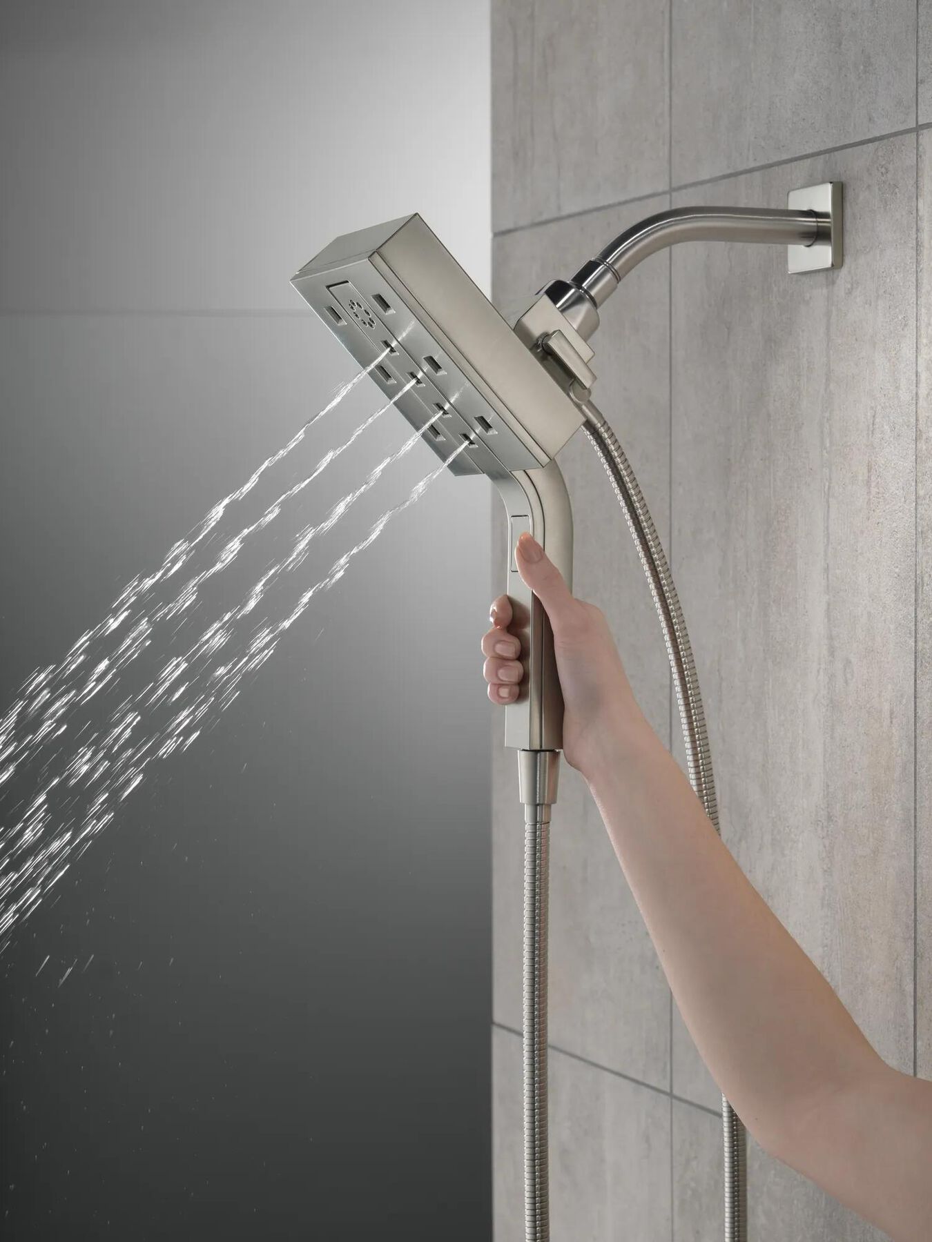 H<sub>2</sub>Okinetic&reg; In2ition&reg; 4-Setting Two-in-One Shower