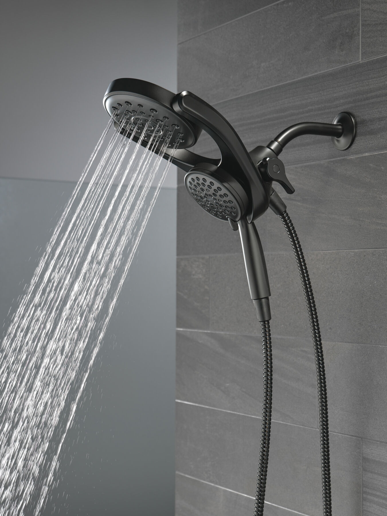 HydroRain&reg; 4-Setting Two-in-One Shower Head
