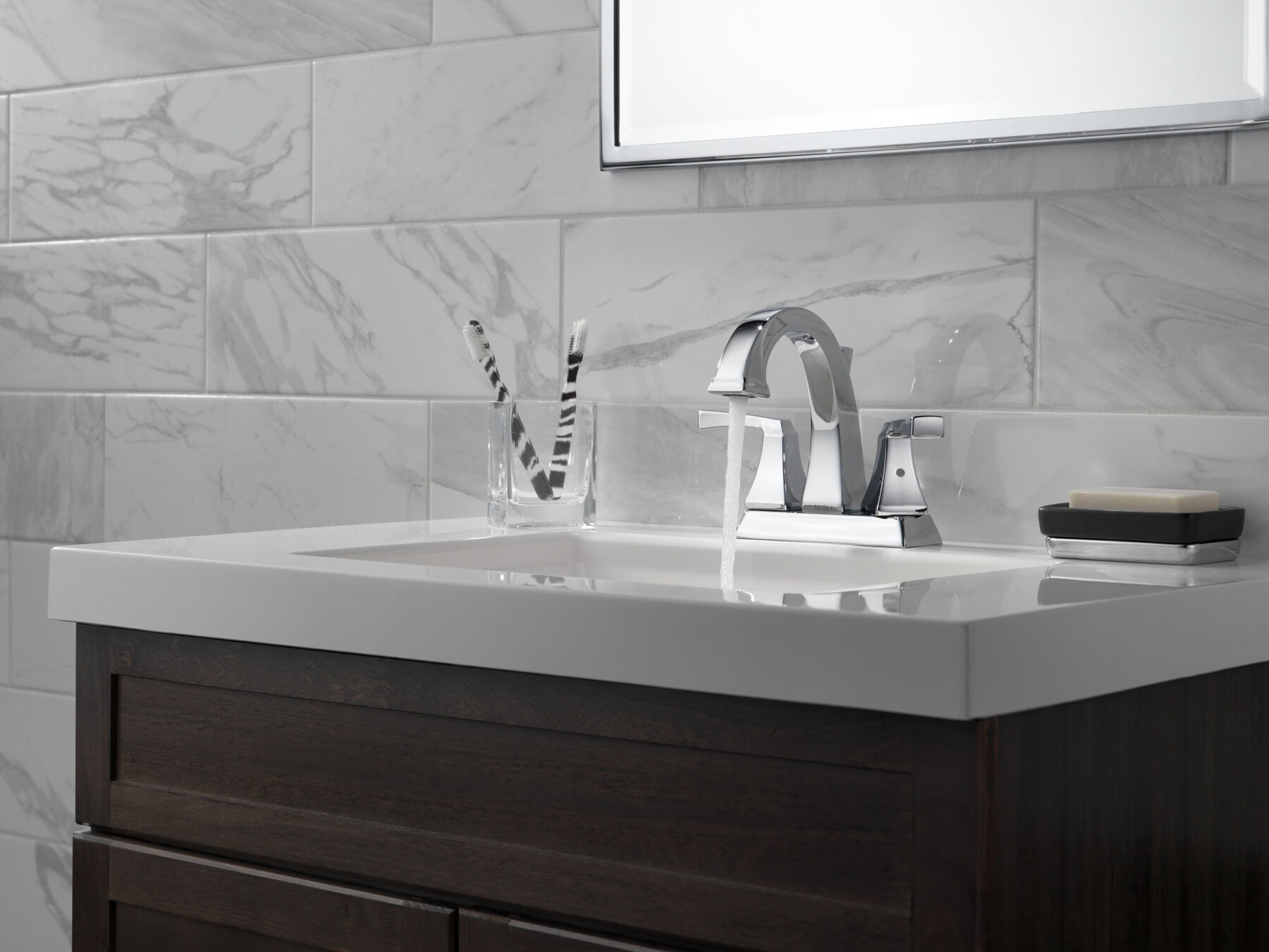 Two Handle Centerset Bathroom Faucet (Recertified)