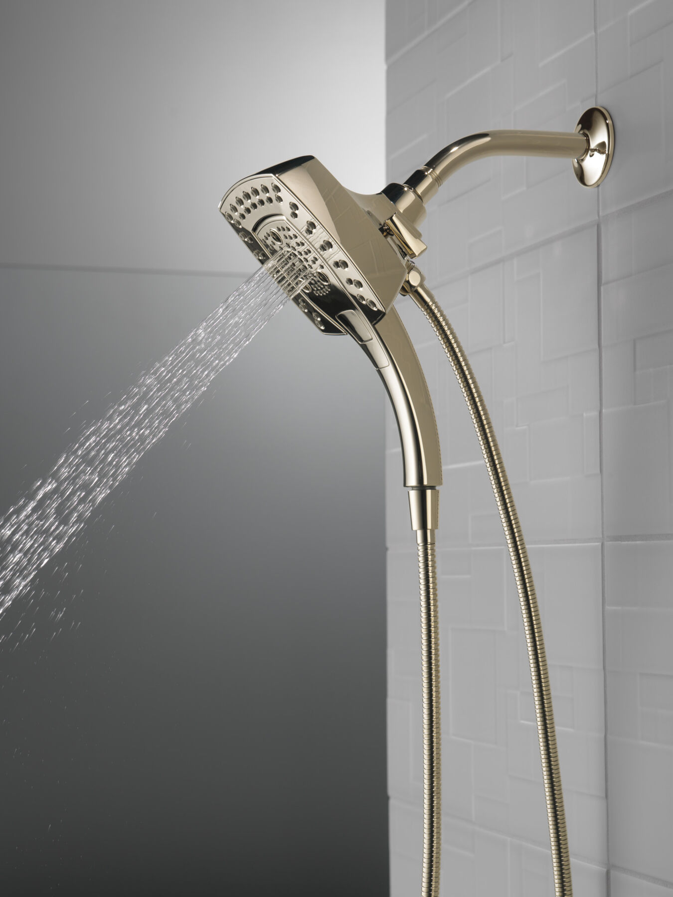 H<sub>2</sub>Okinetic&reg; In2ition&reg; 5-Setting Two-in-One Shower