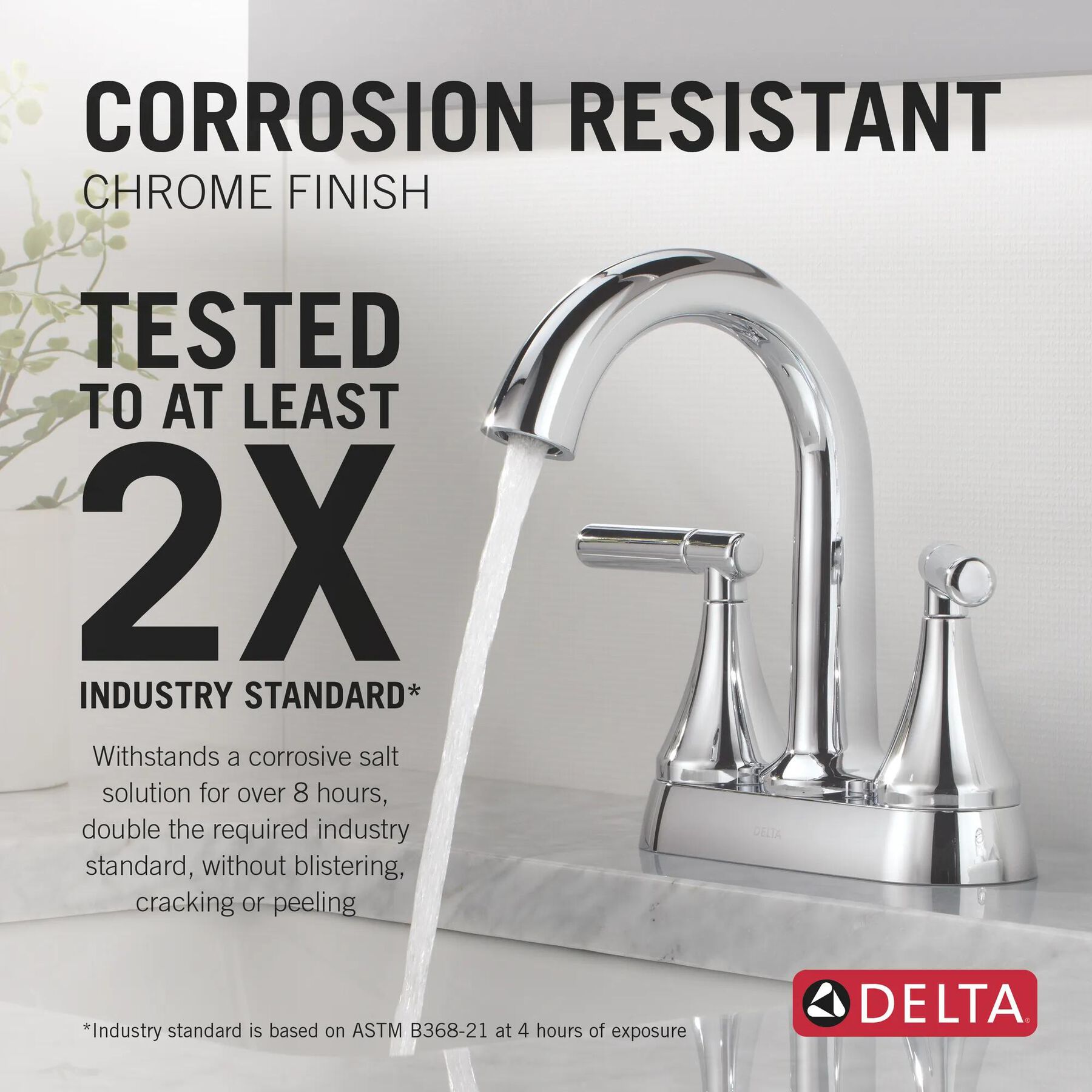 Centerset Lavatory Faucet with 14 Series Tub Shower Trim and Rough Bundle