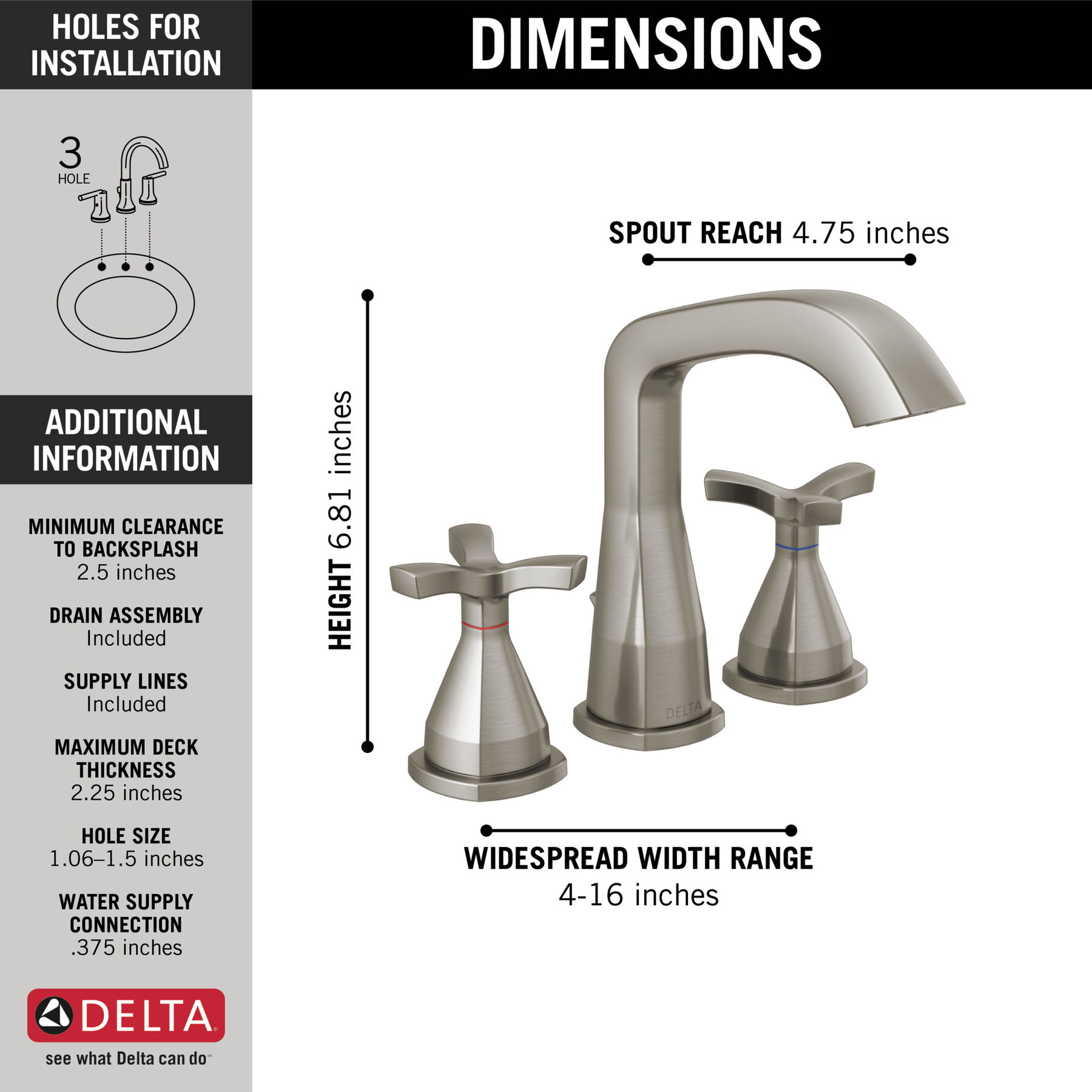 Widespread Bathroom Faucet 2O (Recertified)