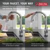 Touch2O with Touchless Technology Single Handle Pull-Down Kitchen Faucet with Soap Dispenser
