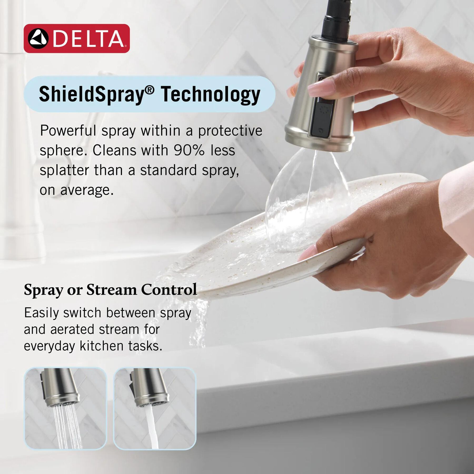 Single Handle Pull-Down Kitchen Faucet with Soap Dispenser and ShieldSpray&reg; Technology