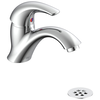 Single Handle Single Hole Centerset Lavatory Faucet with Grid Strainer