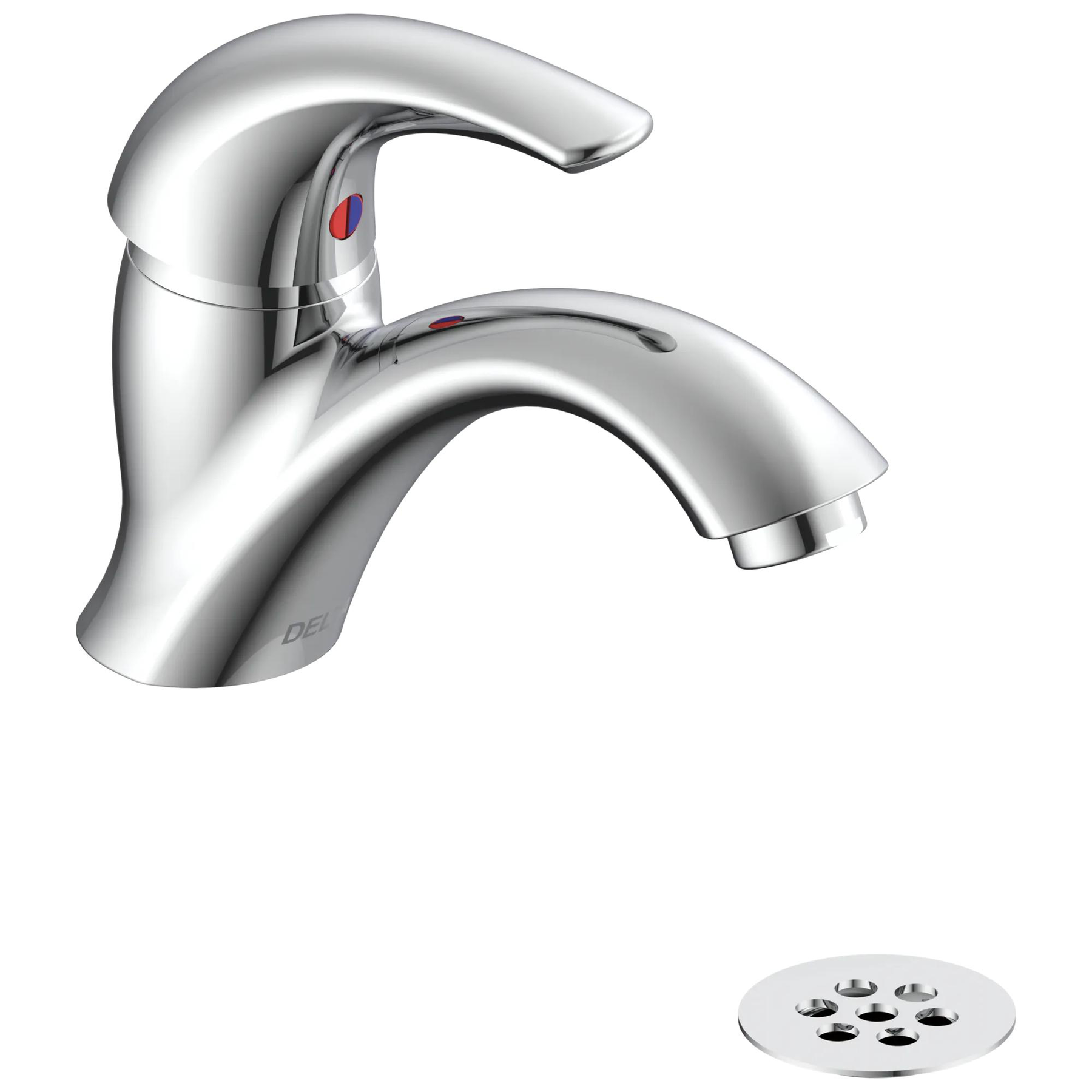 Single Handle Single Hole Centerset Lavatory Faucet with Grid Strainer