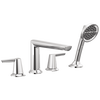 4-Hole Roman Tub Trim with Hand Shower