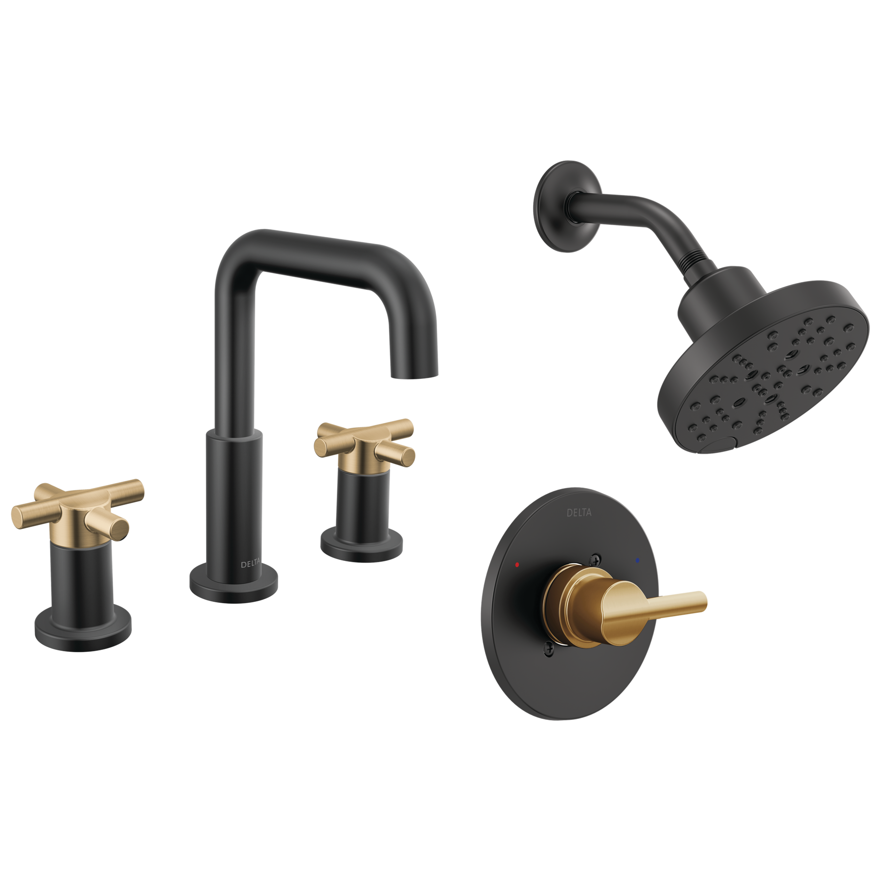 Widespread Lavatory Faucet with Shower Trim Bundle - 14 Series