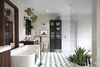 Single Handle Floor Mount Tub Filler Trim