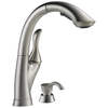 Single Handle Pull-Out Kitchen Faucet with Soap Dispenser