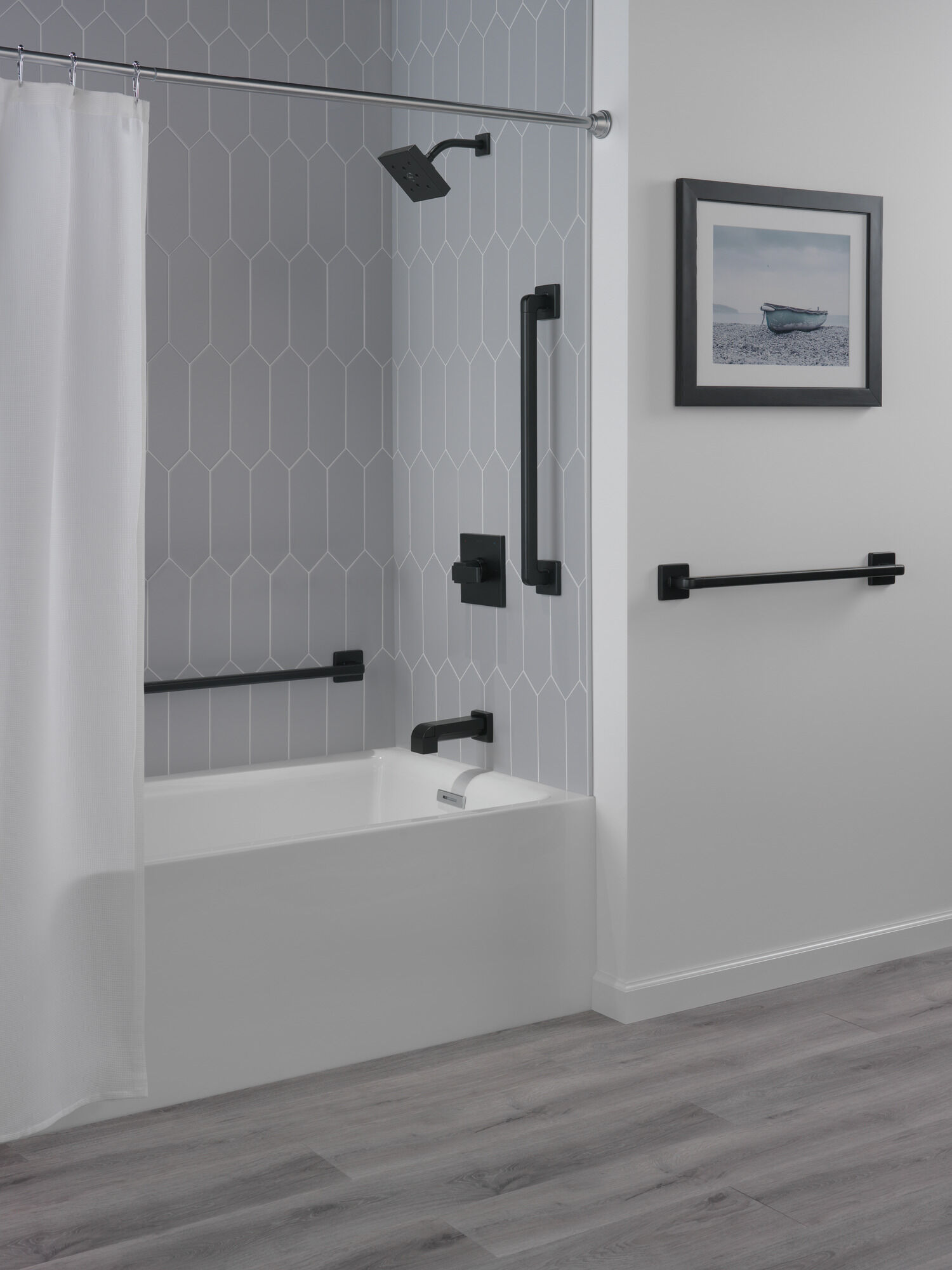 Angular Modern Decorative ADA Grab Bar - 24