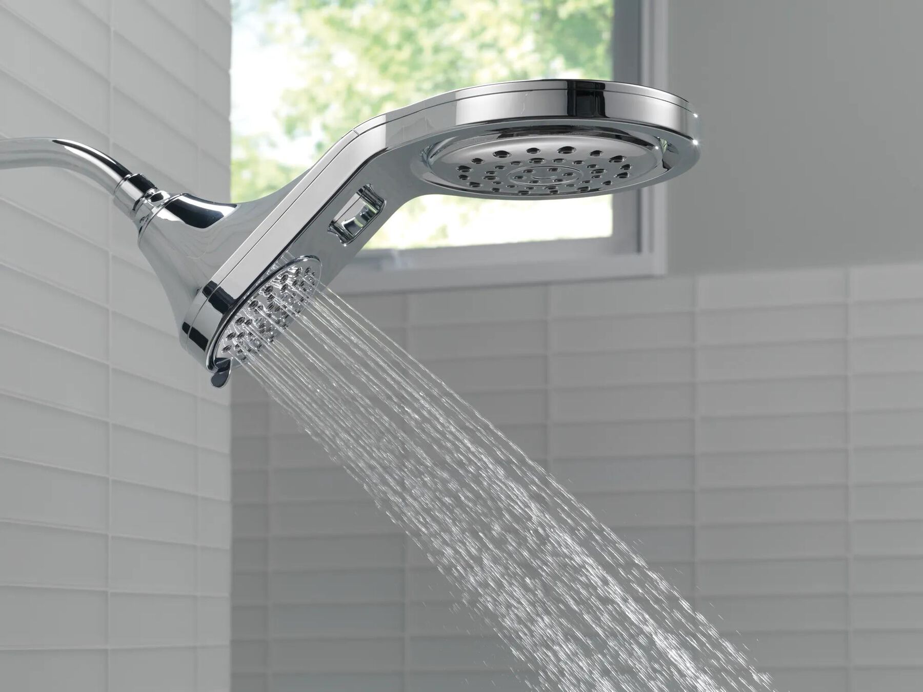 HydroRain&reg; 5-Setting Two-in-One Shower Head