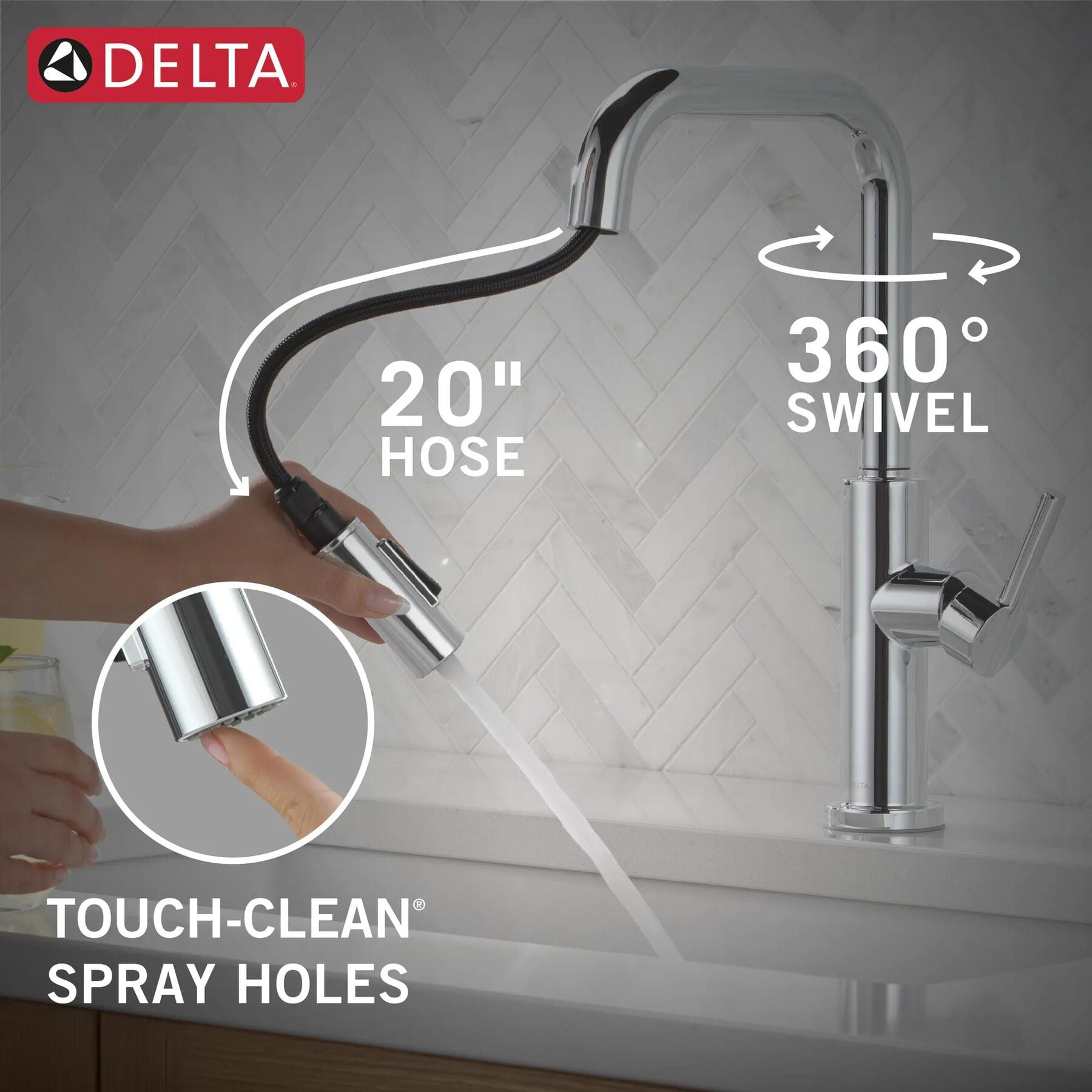 Single Handle Pull-Down Kitchen Faucet