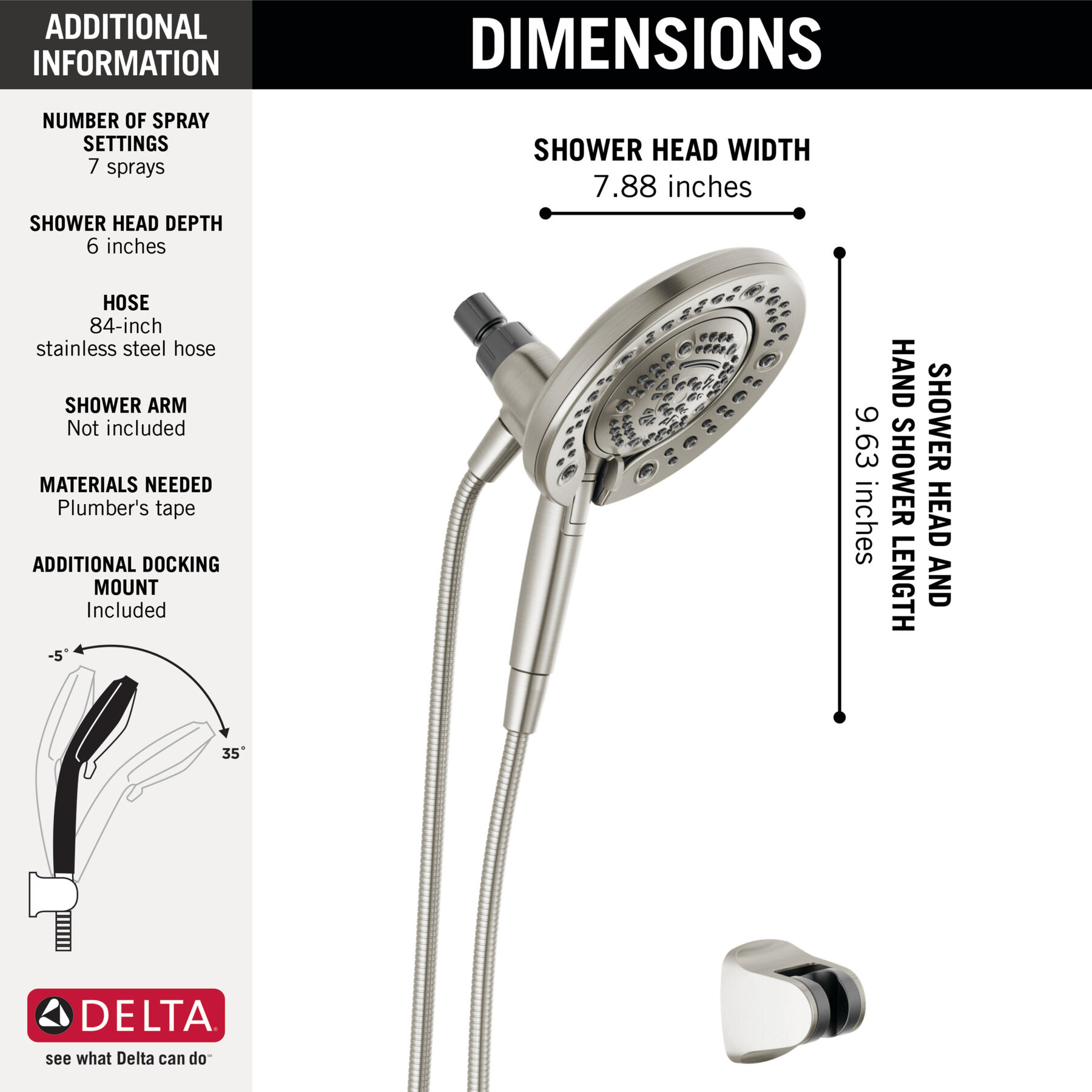 In2ition&reg; 7-Setting Two-in-One Shower