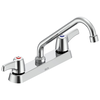 Two Handle 8 In Cast Deck-Mount Faucet