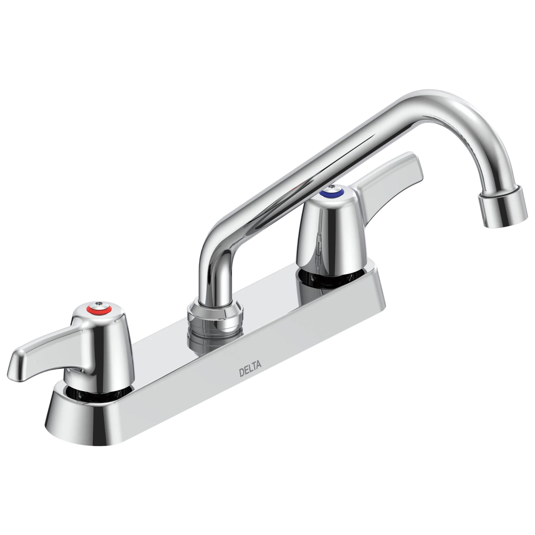Two Handle 8 In Cast Deck-Mount Faucet