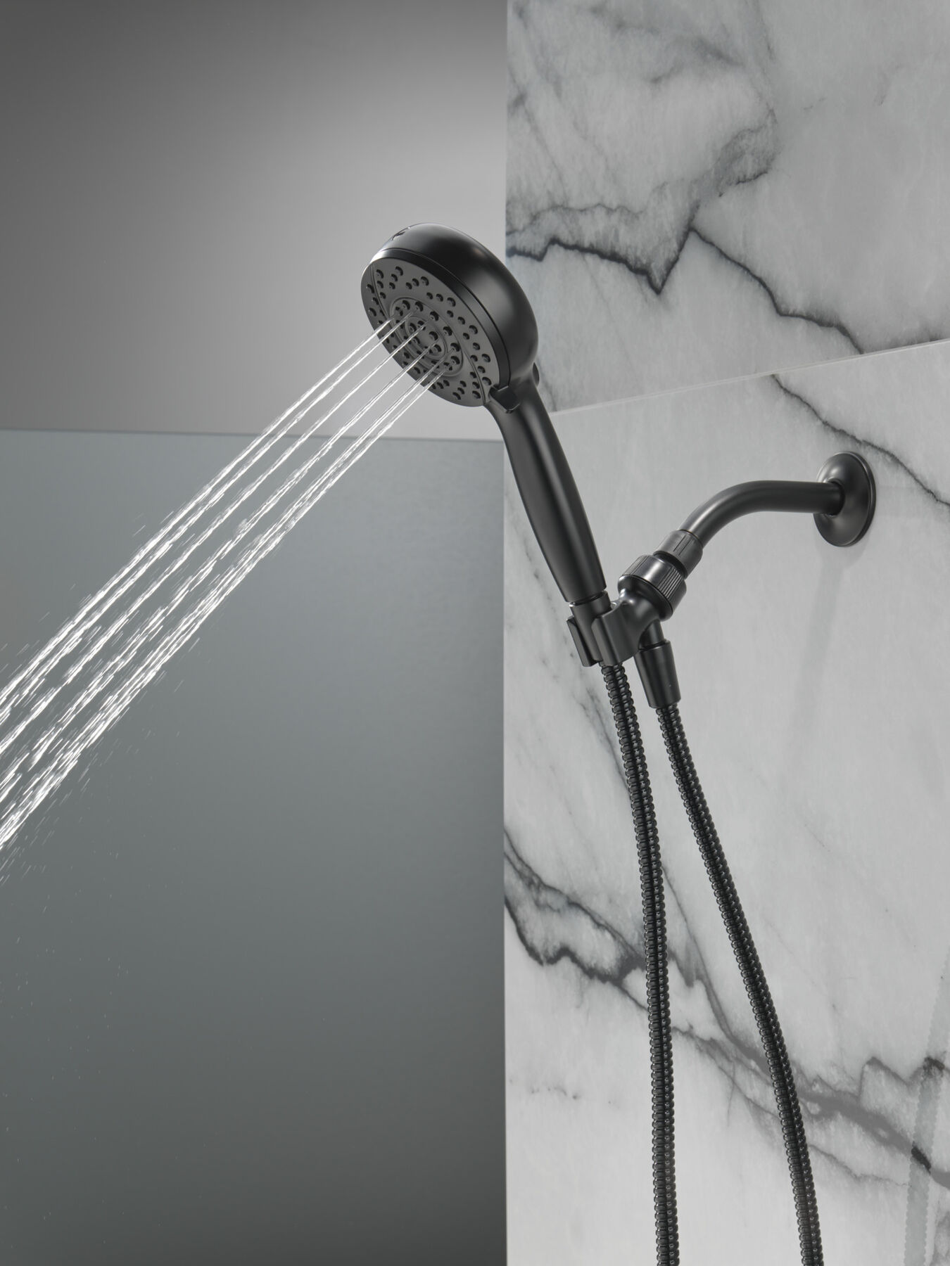 6-Setting Hand Shower with Cleaning Spray