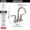 Two Handle Centerset Bathroom Faucet (Recertified)