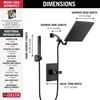 Monitor 14 Series Shower Trim with 10-Inch Raincan Combination Showerhead Bundle