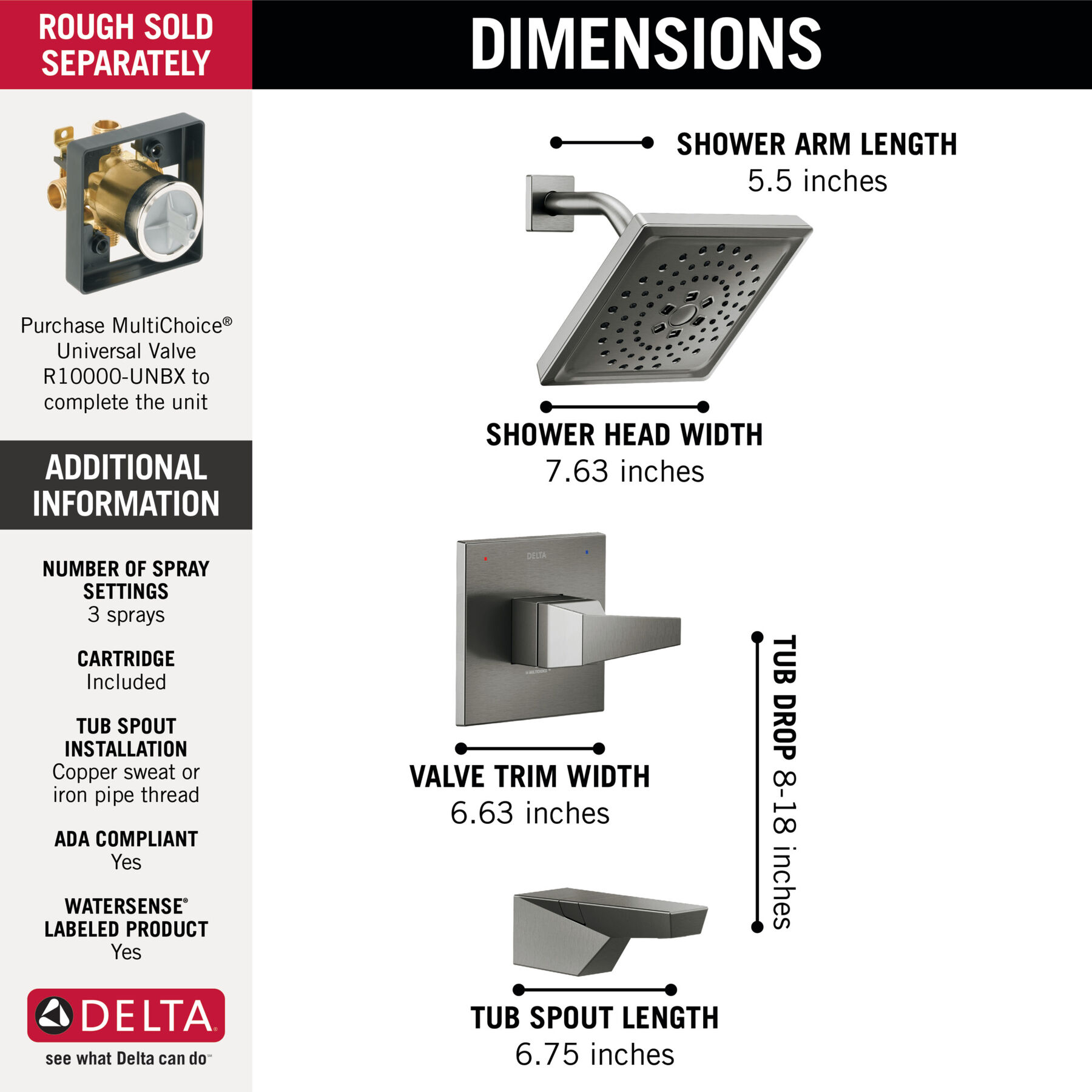 14 Series H2Okinetic Tub Shower Trim