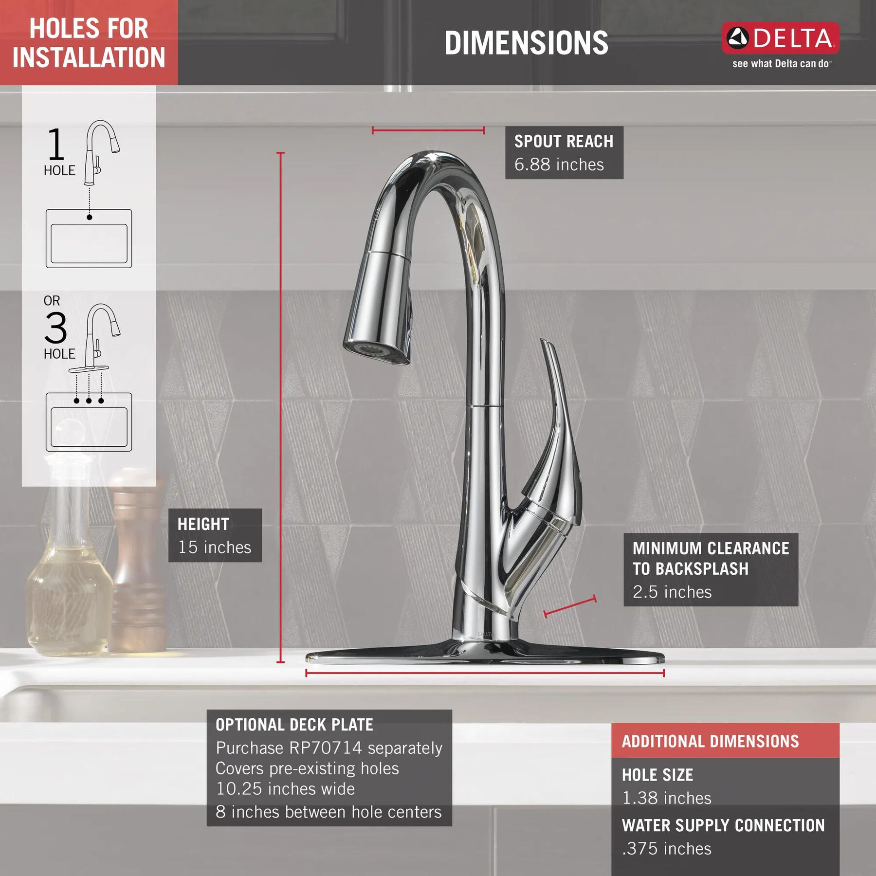 Single Handle Pull-Down Bar / Prep Faucet