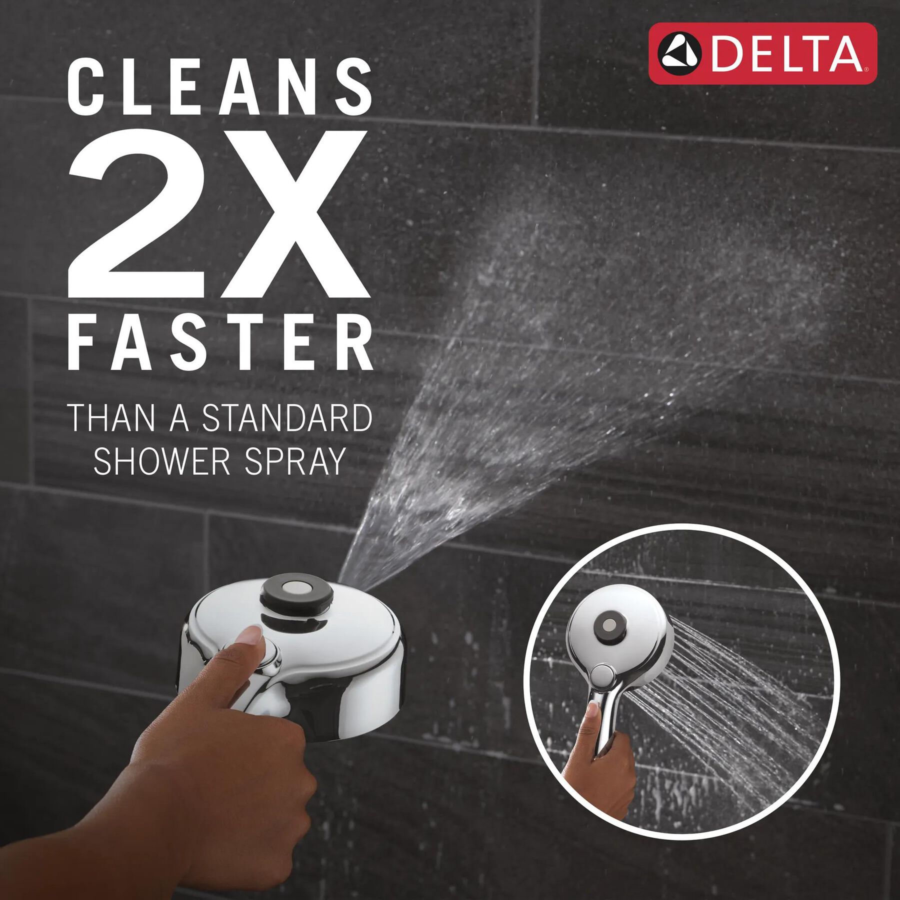 PivotPro&trade; 3-in-1 Combination Shower with TouchClean&reg; Spray Face