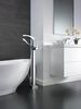 Single Handle Floor Mount Tub Filler Trim with Hand Shower