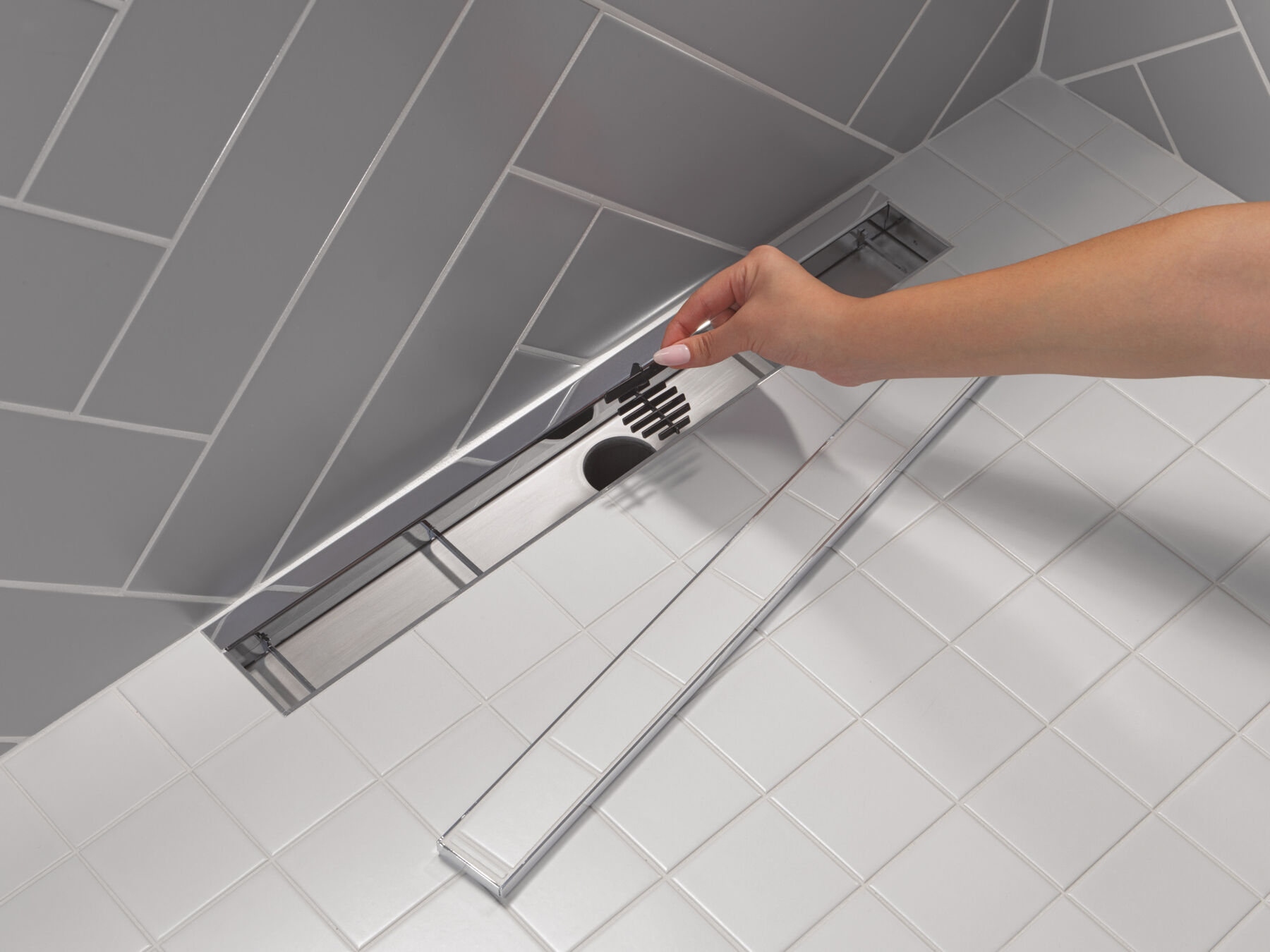 24" Reversible Linear Shower Drain Trim