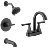 Centerset Lavatory Faucet with 14 Series Tub Shower Trim and Rough Bundle