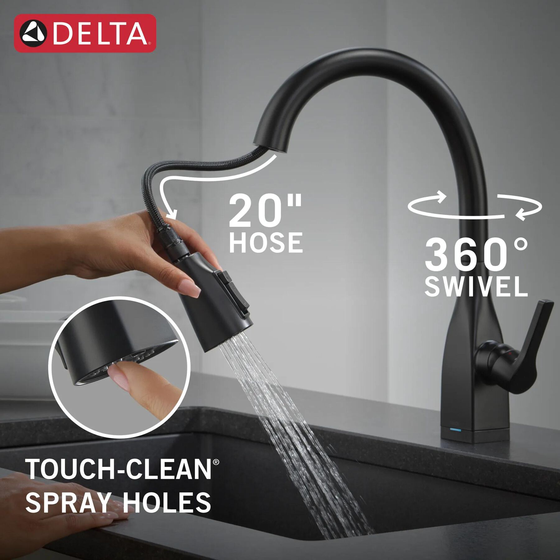 Single Handle Pull-Down Kitchen Faucet With Touch<sub>2</sub>O&reg; Technology And ShieldSpray&reg; Technologies