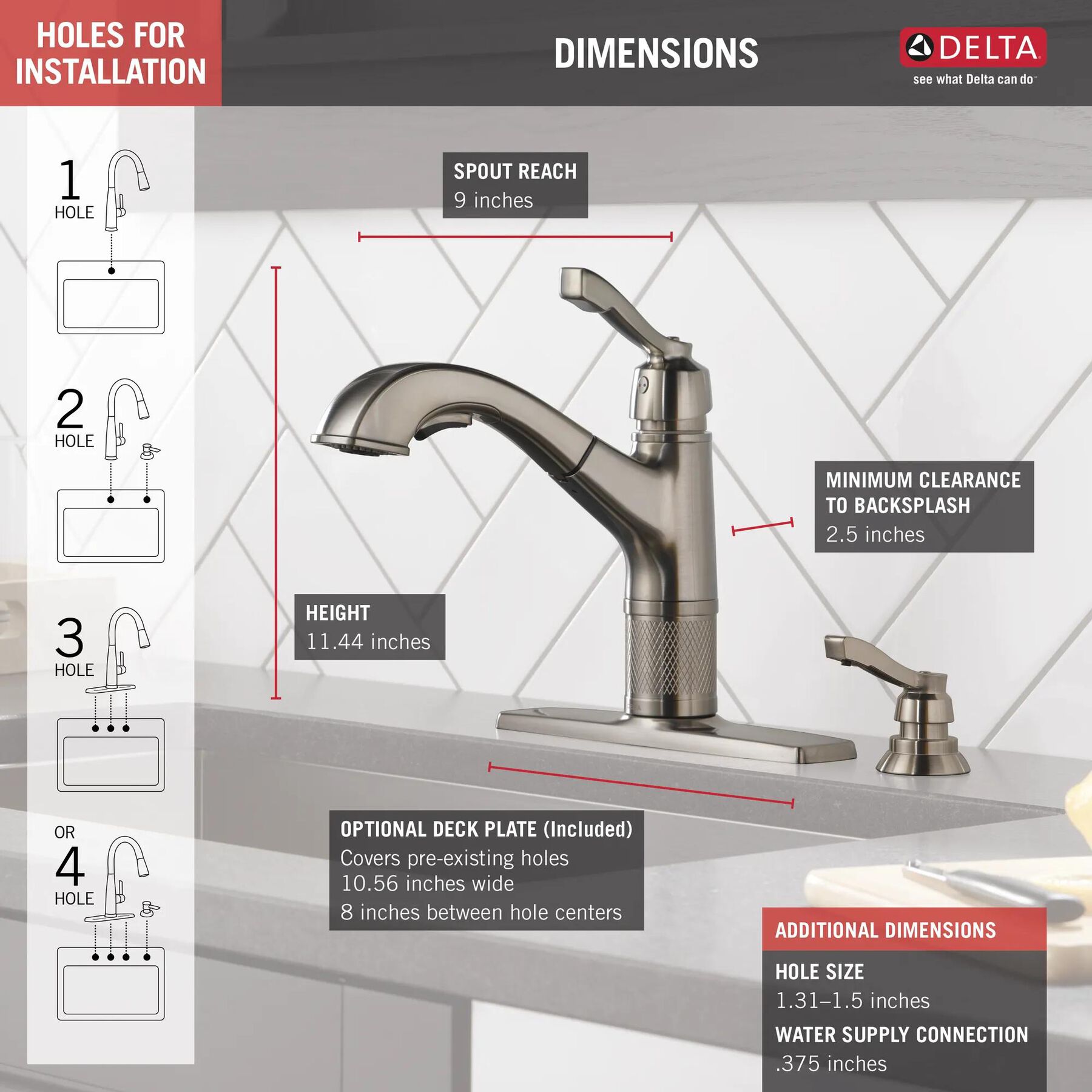 Single Handle Pull-Out Kitchen Faucet (Recertified)