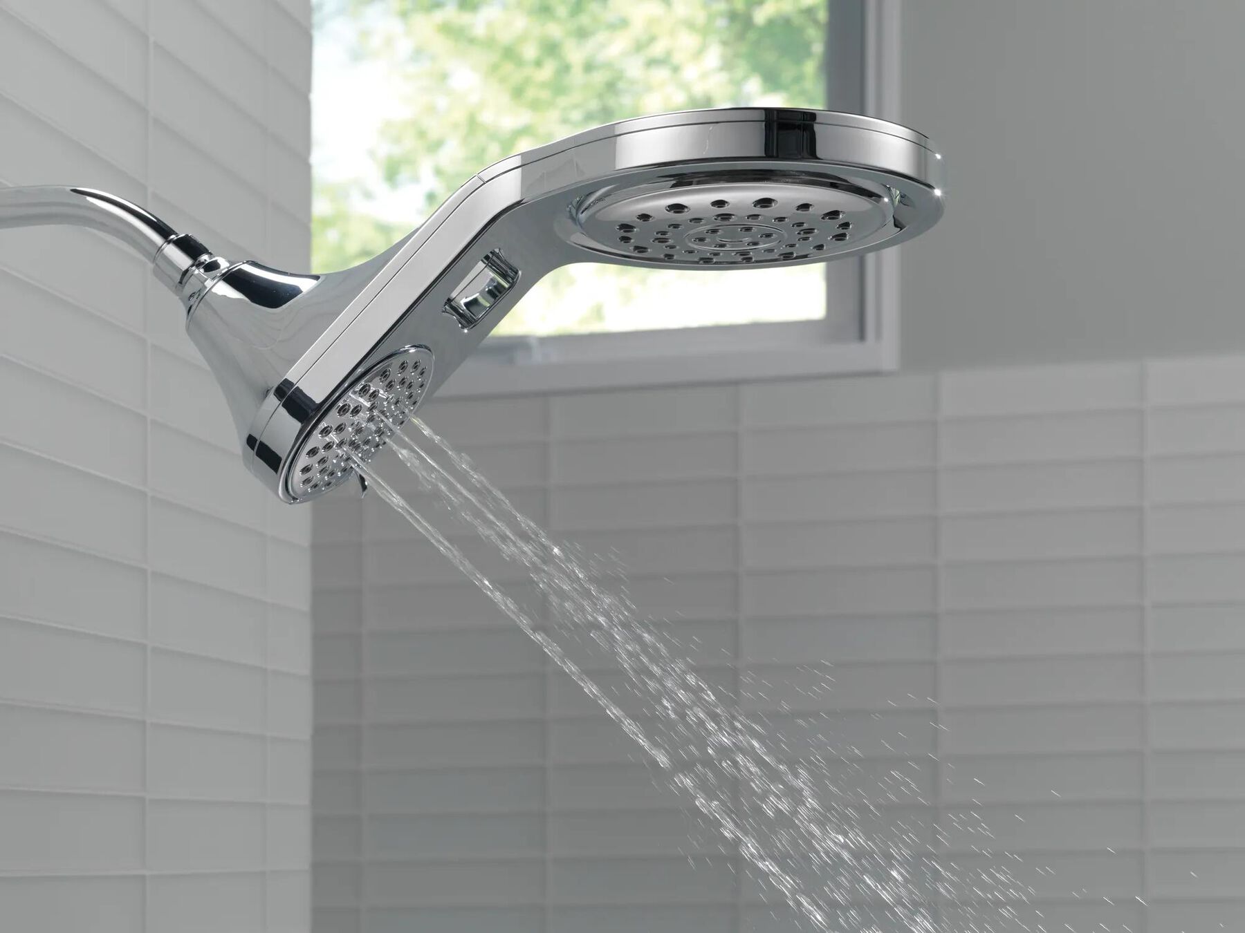 HydroRain&reg; 5-Setting Two-in-One Shower Head