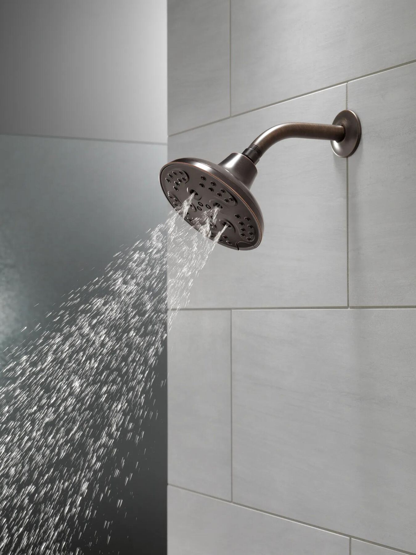 H<sub>2</sub>Okinetic&reg; 5-Setting Transitional Raincan Shower Head