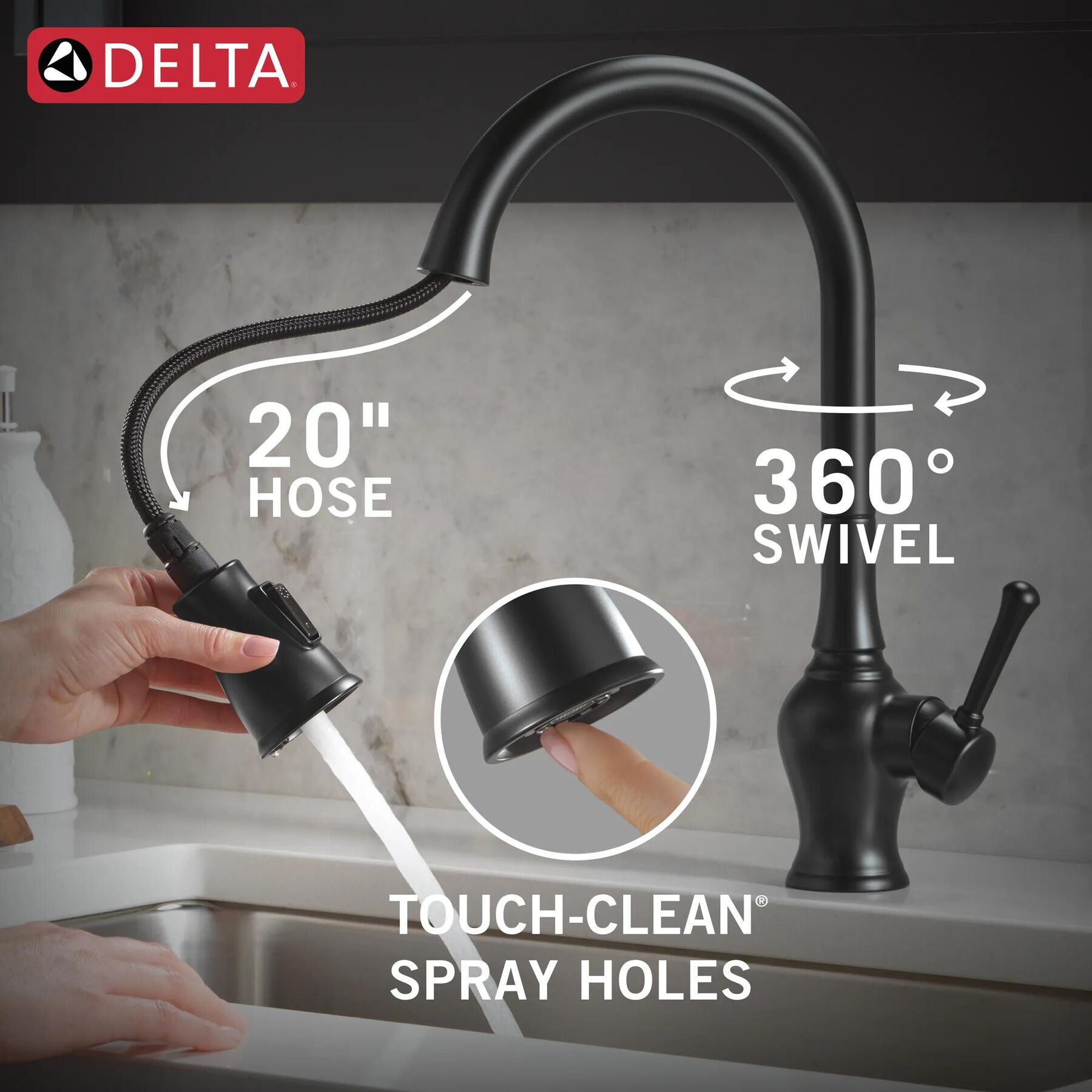 Single Handle Pull-Down Kitchen Faucet