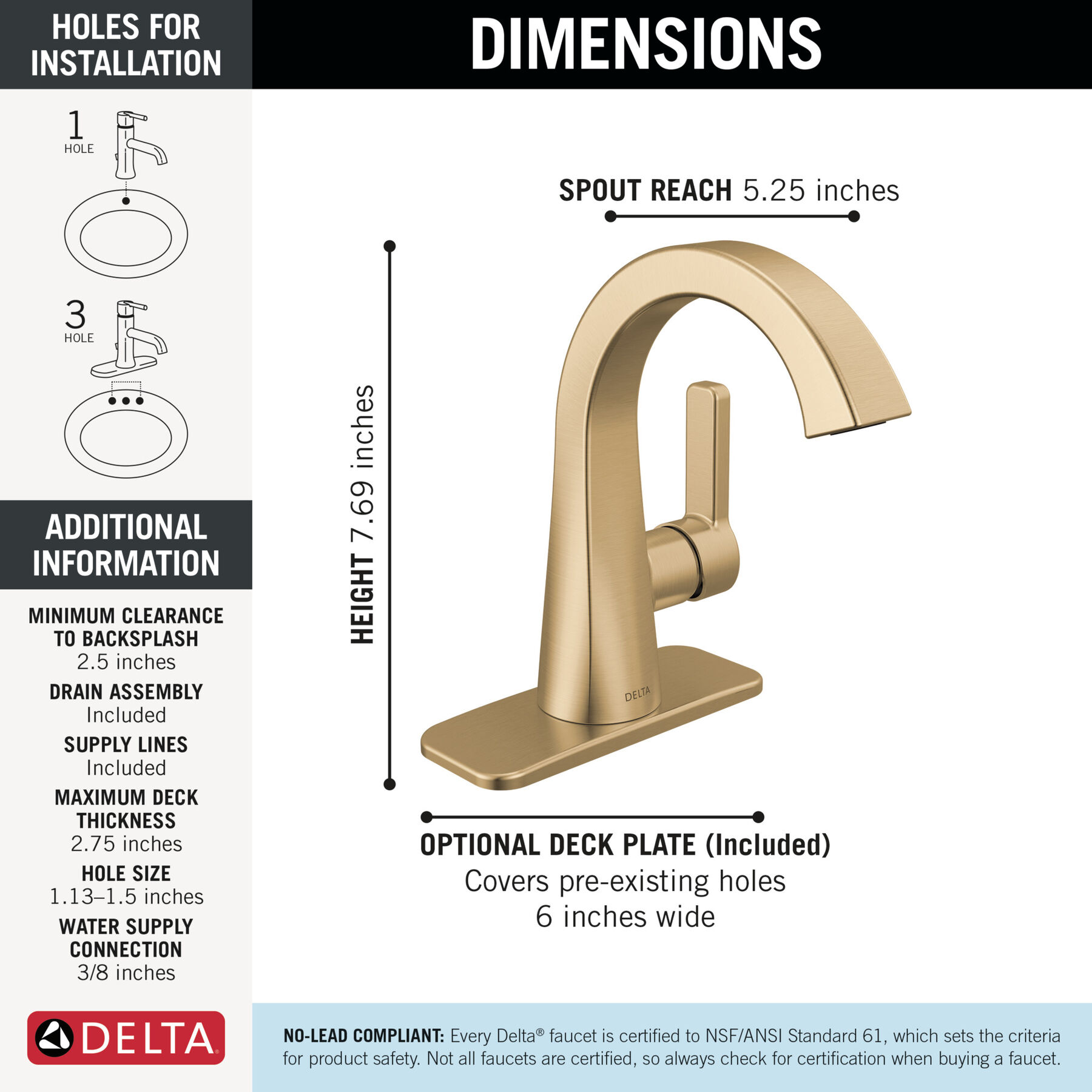 Single Handle Bathroom Faucet