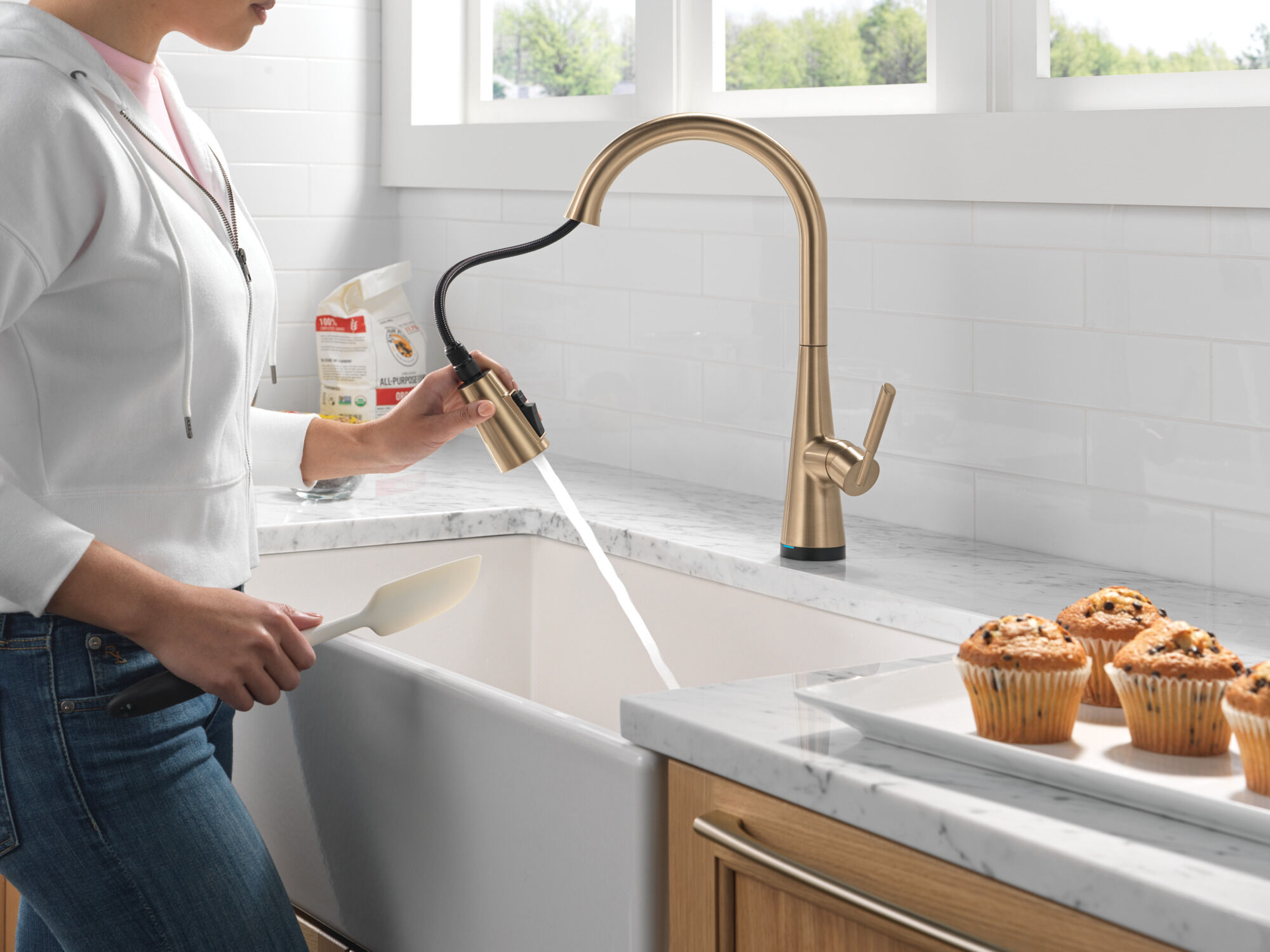 Single Handle Pull-Down Touch2O® Technology Kitchen Faucet with